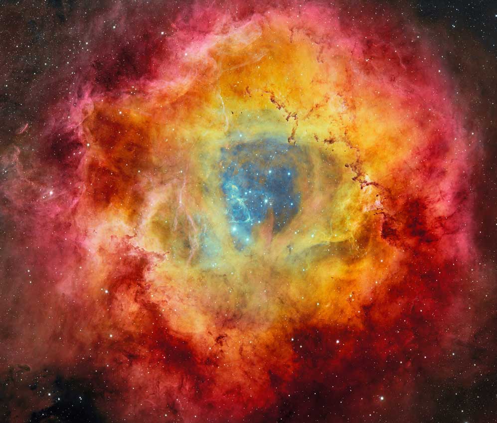 Crowded field of stars with dark gas clumps